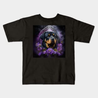 Gothic Rottweiler Art Kids T-Shirt